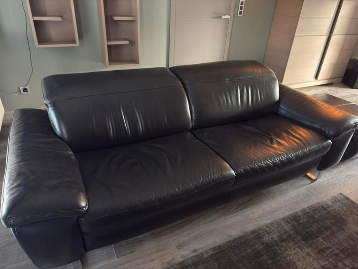 Lederen zitbank Natuzzi, Huis en Inrichting, Zetels | Zetels, Gebruikt, Leer, Ophalen