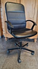 Bureaustoel op wieltjes, Ophalen, Zwart, Zo goed als nieuw, Bureaustoel