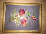 Handgemaakte geborduurd met mooi kader, Antiek en Kunst, Ophalen of Verzenden