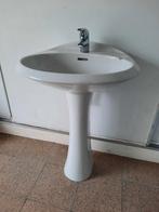 Witte lavabo op voet, Huis en Inrichting, Woonaccessoires | Etagères, Ophalen