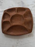 Vintage teakhouten apero schaal, Ophalen of Verzenden, Gebruikt, Overige materialen, Schaal of Schalen