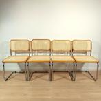 Set van 4 vintage Cesca stoelen, Huis en Inrichting, Ophalen, Gebruikt, Bruin, Vintage