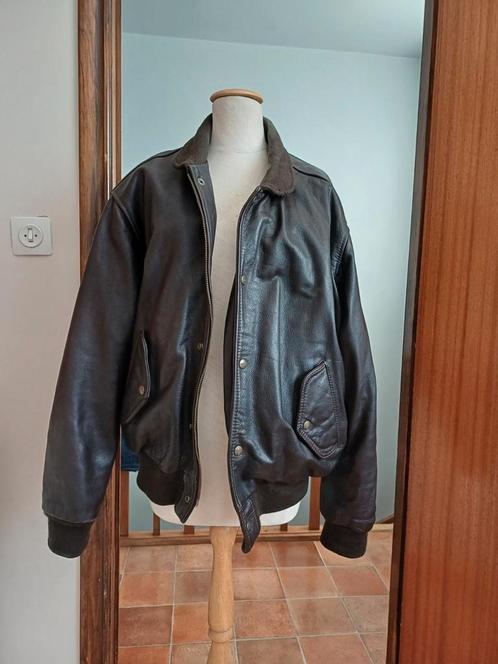 Aviator Chevignon „Porte Avion” jack, Kleding | Heren, Jassen | Winter, Zo goed als nieuw, Maat 48/50 (M), Bruin, Ophalen of Verzenden