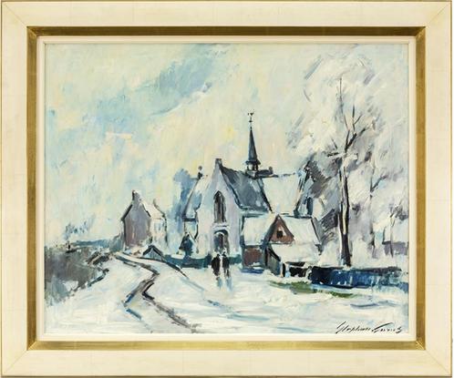 Stephan Gorus (1913-2012): Vlassenbroek (O/D, 122 x 112 cm), Antiek en Kunst, Kunst | Schilderijen | Klassiek, Ophalen