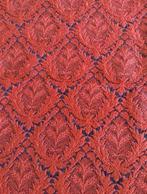 retro overgordijnen, jacquard geweven, rood/zwart, Huis en Inrichting, Ophalen of Verzenden, Gebruikt, Rood