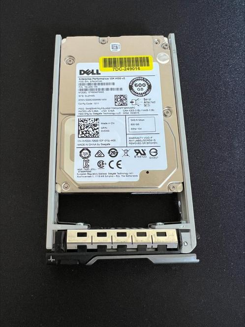 DELL 600GB 15k HDD v5 SAS drive inclusief cradle, Informatique & Logiciels, Disques durs, Enlèvement ou Envoi