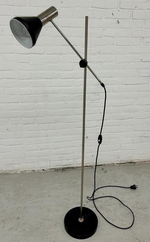Vintage hengellamp, vloerlamp, Huis en Inrichting, Lampen | Vloerlampen, Metaal, Verzenden