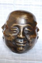 SUPERBE TÊTE DE BOUDDHA EN BRONZE (Les 4 visages)., Antiquités & Art, Enlèvement ou Envoi, Bronze
