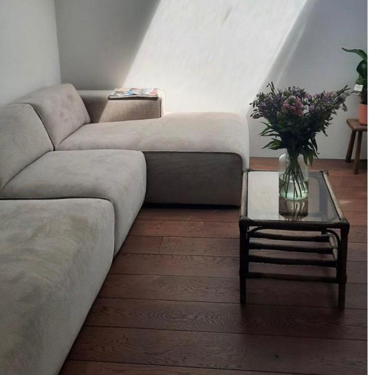 Canapé d’angle beige, Huis en Inrichting, Zetels | Complete zithoeken, Zo goed als nieuw, Ophalen