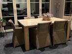 Tafel - Massief eik, Huis en Inrichting, Tafels | Eettafels, Ophalen, 100 tot 150 cm, Eikenhout, Zo goed als nieuw