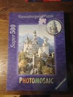 Puzzel Ravensburger 500 stukjes Photomosaïc Neuschwanstein, 500 à 1500 pièces, Puzzle, Utilisé, Enlèvement ou Envoi