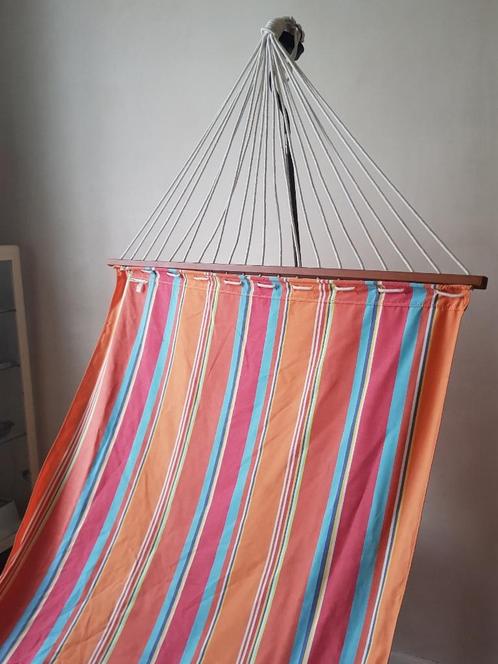 1 à 2-persoons Hangmat - Trifon - Zomerse kleuren, Tuin en Terras, Hangmatten, Zo goed als nieuw, Meerpersoons, Binnen, Buiten