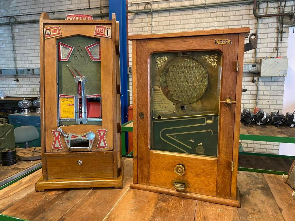 GEZOCHT ANTIEKE GOKKAST KRACHTMETER FLIPPERKAST PINDAPOT, Ophalen