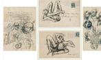 Kunst schilderij tekening  Eugeen Van Mieghem, Antiek en Kunst, Kunst | Schilderijen | Modern, Ophalen
