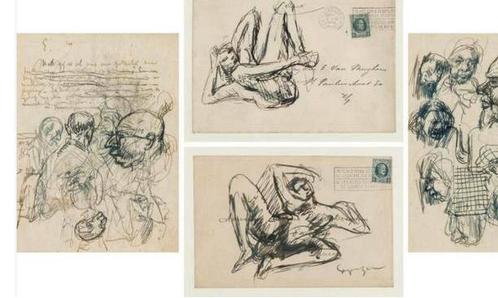 Kunst schilderij tekening  Eugeen Van Mieghem, Antiek en Kunst, Kunst | Schilderijen | Modern, Ophalen