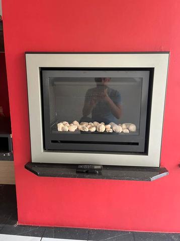 Inbouw gashaard met afstandsbediening, Huis en Inrichting, Haarden, Ophalen, Gebruikt, Inbouwhaard, Gashaard
