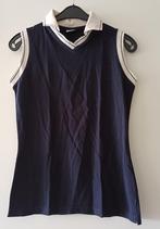 donkerblauw met wit polo topje, Ladieswear, Blauw, Maat 42/44 (L), Ophalen of Verzenden