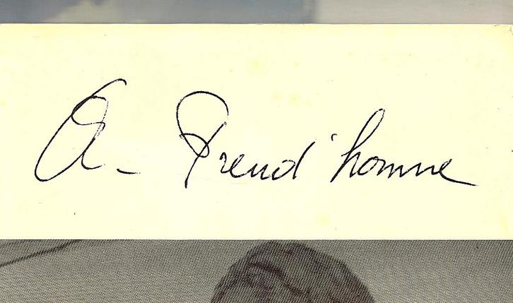 Armand Preud'homme. Huldeboek met postkaart en foto, Boeken, Overige Boeken, Gelezen, Ophalen of Verzenden