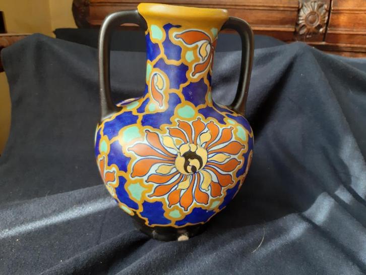 Vase en Faïence Gouda Holland, Antiek en Kunst, Antiek | Keramiek en Aardewerk, Ophalen of Verzenden