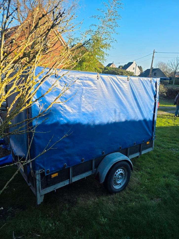 aanhangwagen met huif – 750 kg (B-rijbewijs), Autos : Divers, Remorques, Enlèvement