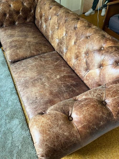 Chesterfield zetel, Huis en Inrichting, Zetels | Zetels en Chaises Longues, Gebruikt, Ophalen