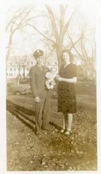 photo orig. - GI USAAF avec femme et enfant - WW2, Collections, Photo ou Poster, Armée de l'air, Envoi