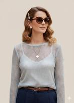 zilver kleurig truitje van zara, Zara, Enlèvement ou Envoi, Comme neuf, Taille 38/40 (M)