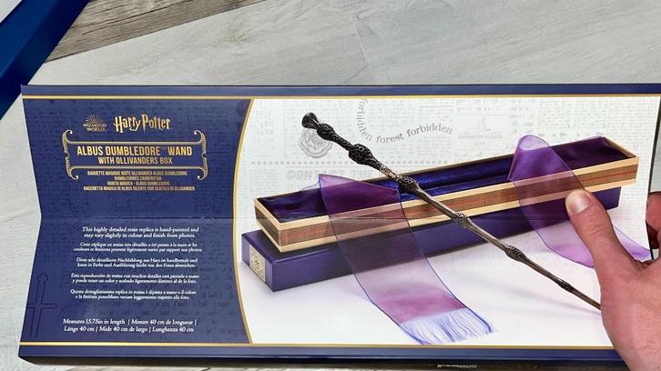 Wand/toverstok Albus Dumbledore (Professor Perkamentus), Verzamelen, Harry Potter, Zo goed als nieuw, Replica, Ophalen of Verzenden