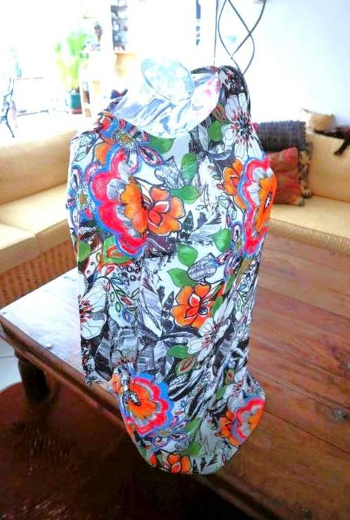 vrolijk kleurvol fonkelende bloemenrijke jurk maat S, Kleding | Dames, Jurken, Zo goed als nieuw, Maat 36 (S), Overige kleuren