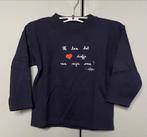 Donkerblauwe sweater met opschrift maat 116, Ophalen of Verzenden, Zo goed als nieuw, Jongen of Meisje, Trui of Vest