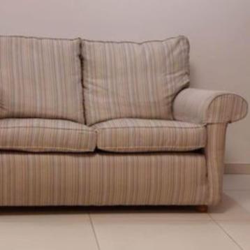 Canapé en tissu (2) et fauteuil style anglais