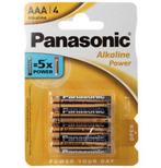 Lot de 4 piles alcalines AAA Panasonic 1,5 V en blister, Enlèvement ou Envoi, Neuf