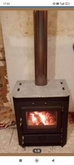 Houtkachel van gietijzer en zonnesteen, Huis en Inrichting, Kachels, Ophalen, Hout, Houtkachel