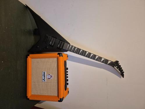 Gitaar + versterker   Jackson RR Minion Satin Black + Oran, Muziek en Instrumenten, Snaarinstrumenten | Gitaren | Elektrisch, Nieuw