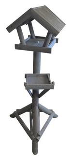 Nichoir à toit nervuré avec plateau d'alimentation gris, Jardin & Terrasse, Enlèvement, Neuf