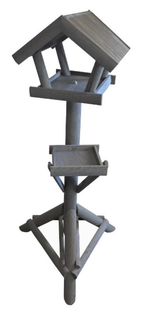 Nichoir à toit nervuré avec plateau d'alimentation gris, Jardin & Terrasse, Maisons & Bains d'oiseaux, Neuf, Enlèvement