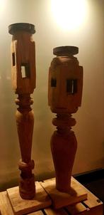 Kandelaars hout, Ophalen, Zo goed als nieuw, Hout