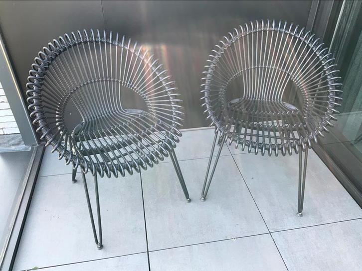 Vincent  Sheppard Roxy terras/tuin stoelen zwart, Jardin & Terrasse, Chaises de jardin, Comme neuf, Enlèvement