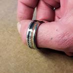 Bague flèche Kattegat nordique acier bois, Handtassen en Accessoires, Ringen, IJzer of Staal, Ophalen of Verzenden, Zo goed als nieuw