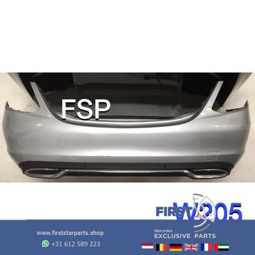W205 complete achterbumper Mercedes C klasse zwart wit zilve beschikbaar voor biedingen