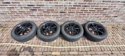 Zwarte velgen met winterbanden – Steekmaat 5x110, Auto-onderdelen, Banden en Velgen, Velg(en), Winterbanden, 16 inch, 205 mm, Personenwagen
