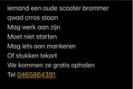 Gratis ophalen van brommers scooters en crossen, Fietsen en Brommers, Ophalen of Verzenden