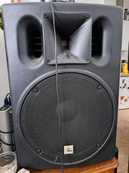 Enceinte active 15’’ 400W Thomann the box PA 502 A + pieds +, Muziek en Instrumenten, Versterkers | Keyboard, Monitor en PA, Gebruikt