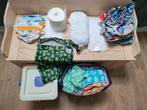 Set wasbare luiers, zwempampers, inleggers en wasemmer, Ophalen, Gebruikt