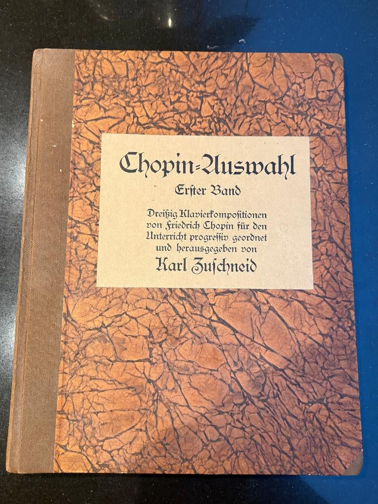 Piano partiture Chopin- zluswahl eerste band Karl Zuschneid., Muziek en Instrumenten, Bladmuziek, Zo goed als nieuw, Artiest of Componist