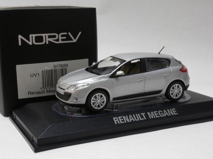 Renault Megane 2009 Zilver Norev NIEUW 1/43, Hobby en Vrije tijd, Modelauto's | 1:43, Nieuw, Auto, Norev, Ophalen of Verzenden