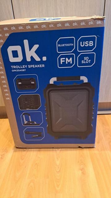 OK Trolley speaker, Autres marques, Moins de 60 watts, Enlèvement, Utilisé