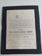 ROUWBRIEVEN, Enlèvement ou Envoi, Carte de condoléances