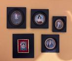 Lot collection portrait miniatures 19ème siècle