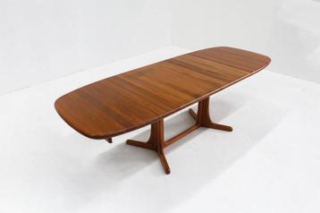 Vintage deense ovalen uitschuifbare eettafel tafel teak beschikbaar voor biedingen